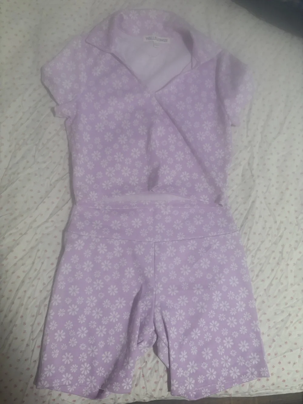 Lavender Floral Two-Piece Lounge Size medium super cute